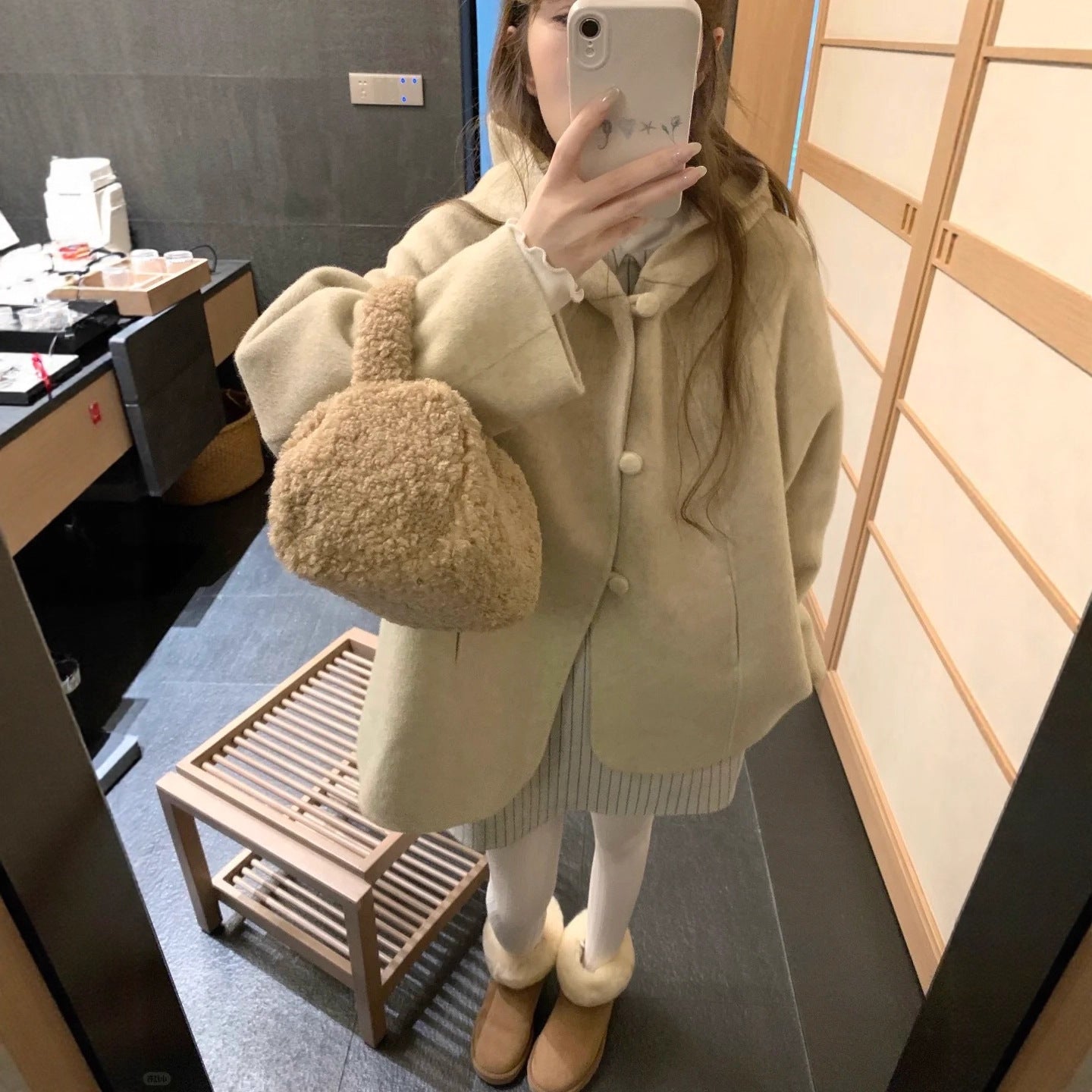 Casual Loose Woolen Cape Coat