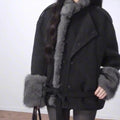Casual loose fluffy cotton-padded coat, atmosphere short cotton jacket for women